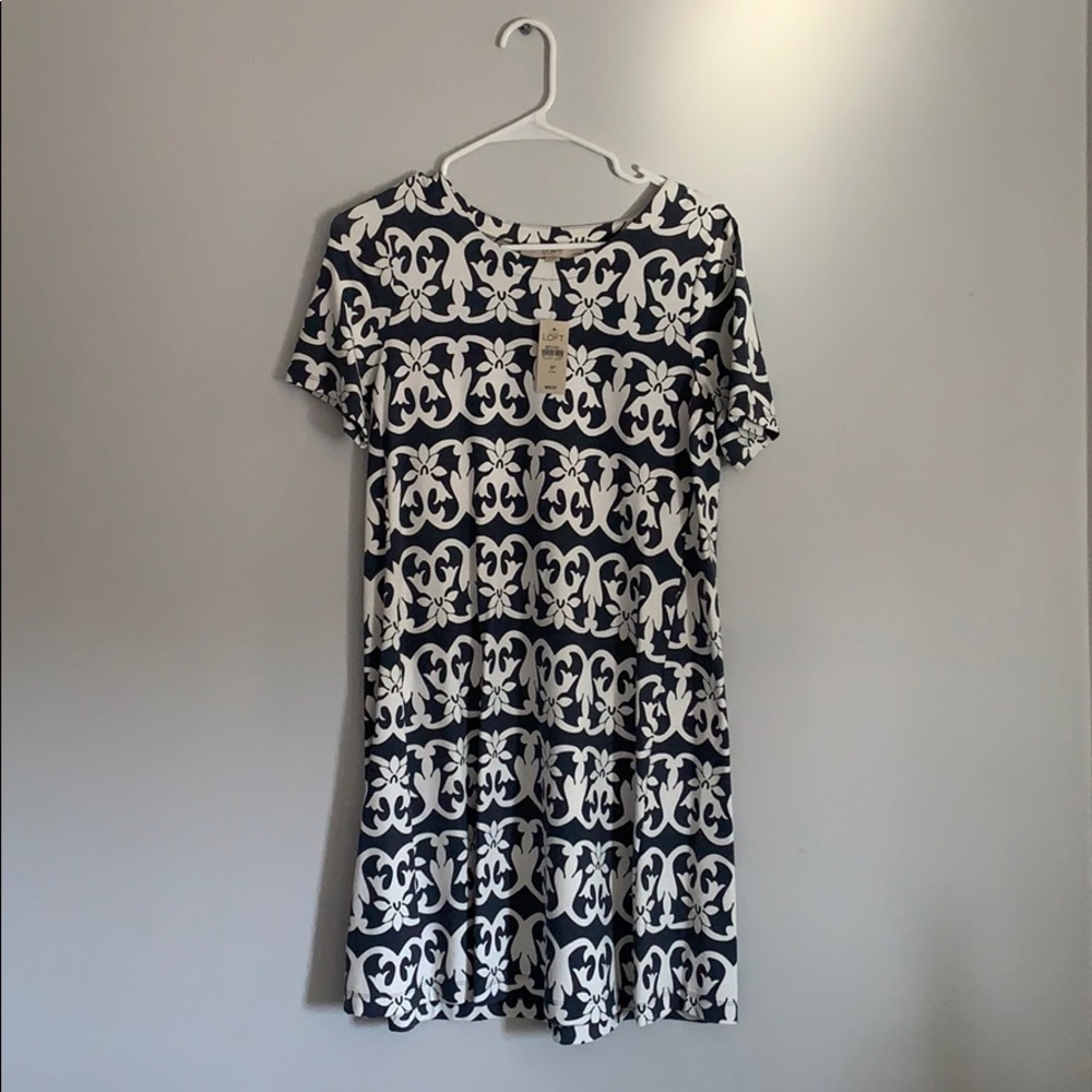 Loft Patterned T-Shirt Dress
